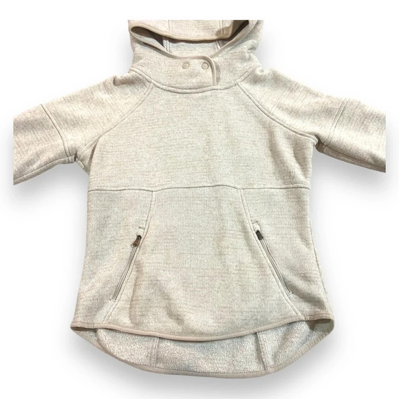 Prana Tri Thermal Threads Tunic Hoodie Size S Heathered Cream - Picture 3 of 8